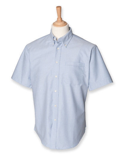 Henbury Men´s Classic Short Sleeved Oxford Shirt Blue Oxford