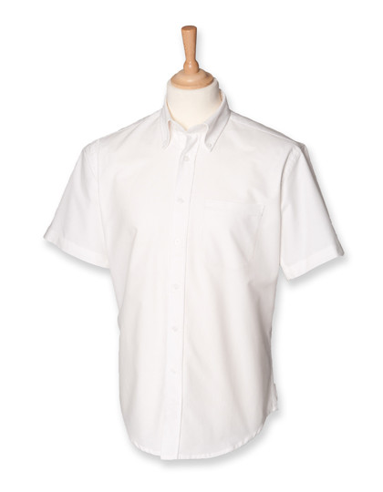 Henbury Men´s Classic Short Sleeved Oxford Shirt White
