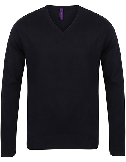 Henbury Men´s Lightweight V-Neck Jumper Black