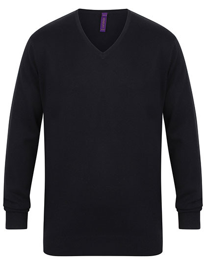 Henbury Men´s Lightweight V-Neck Jumper Navy