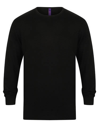 Henbury Men´s Lightweight Crew Neck Jumper Black
