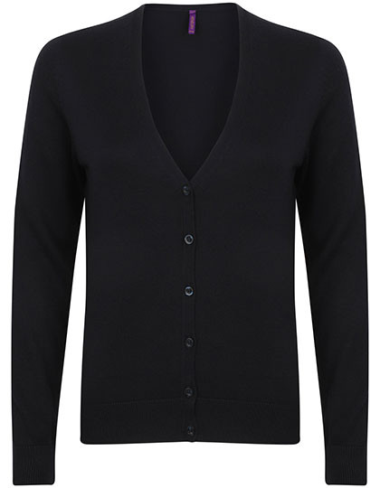 Henbury Ladies´ Lightweight V-Neck Short Cardigan Navy