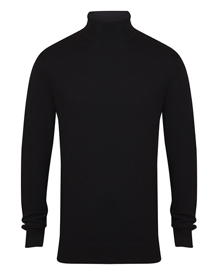 Henbury Men´s Roll Neck Jumper Black