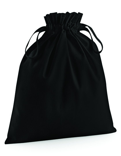 Westford Mill Organic Cotton Draw Cord Bag Black