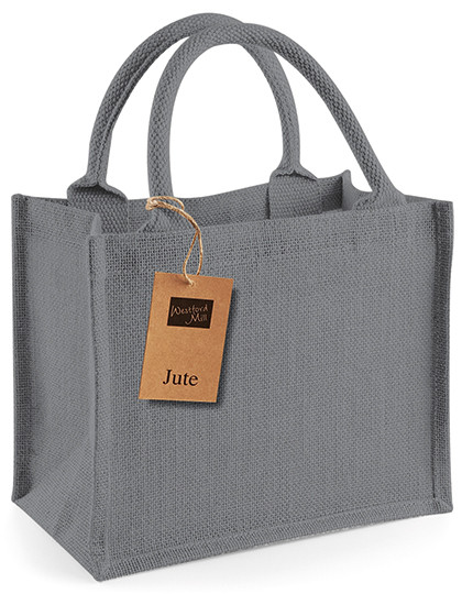 Westford Mill Jute Mini Gift Bag Graphite Grey