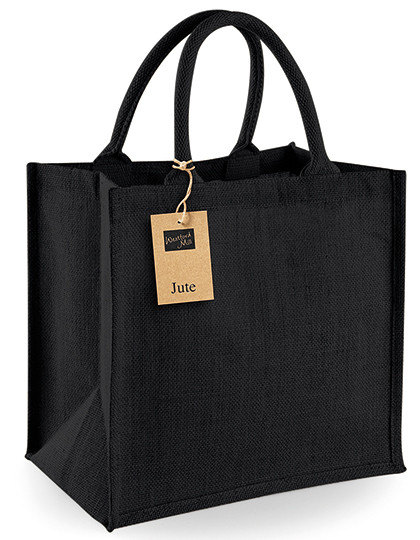 Westford Mill Jute Midi Shopper Black