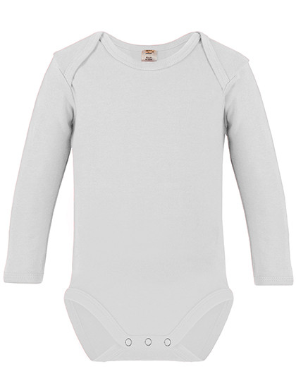 Link Kids Wear Long Sleeve Baby Bodysuit Polyester White