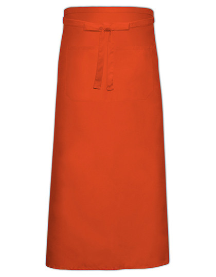 Link Kitchen Wear Bistro Apron XL With Front Pocket Orange