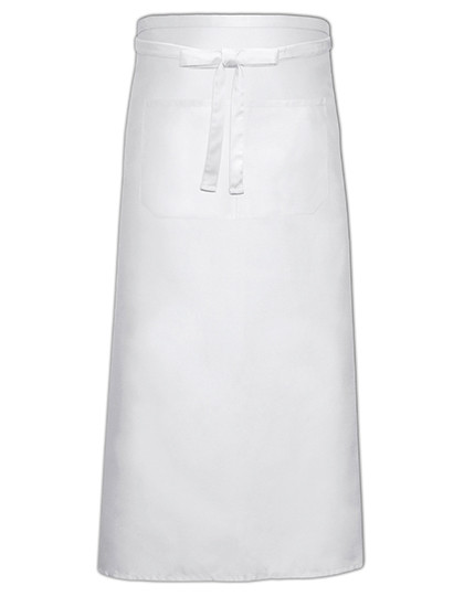 Link Kitchen Wear Bistro Apron XL With Front Pocket White