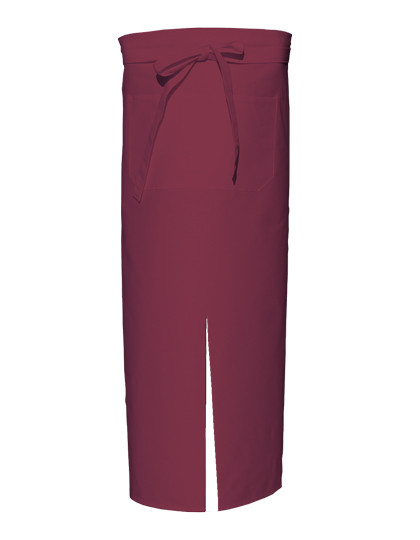Link Kitchen Wear Bistro Apron With Split And Front Pocket Bordeaux