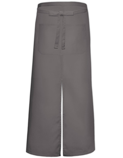 Link Kitchen Wear Bistro Apron With Split And Front Pocket Dark Grey (ca. Pantone 431)