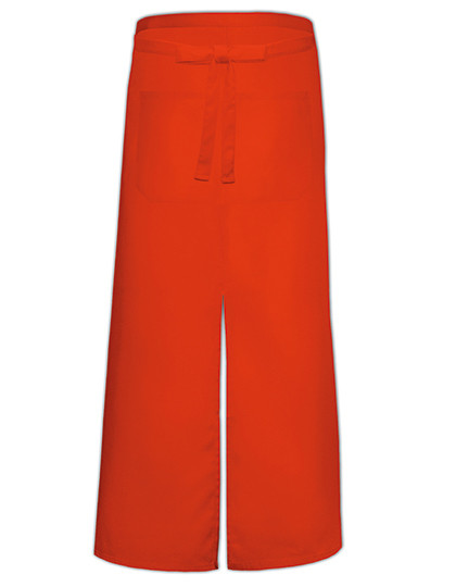 Link Kitchen Wear Bistro Apron With Split And Front Pocket Orange