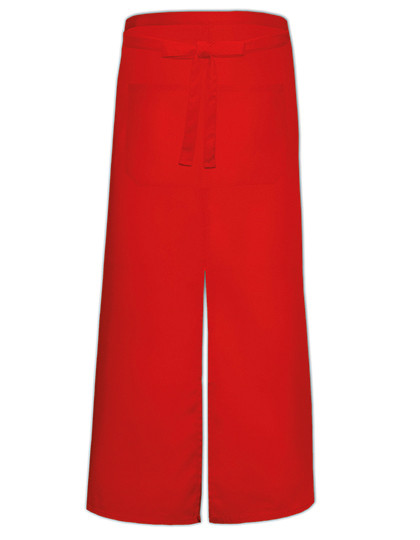 Link Kitchen Wear Bistro Apron With Split And Front Pocket Red