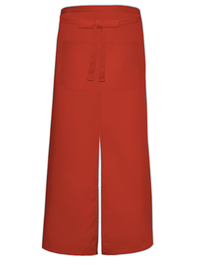 Link Kitchen Wear Bistro Apron With Split And Front Pocket Terracotta (ca. Pantone 4840)