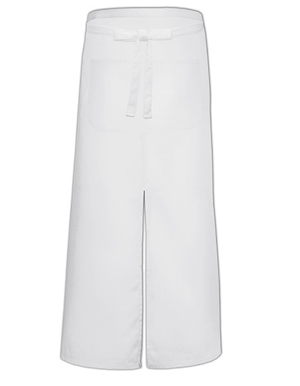 Link Kitchen Wear Bistro Apron With Split And Front Pocket White