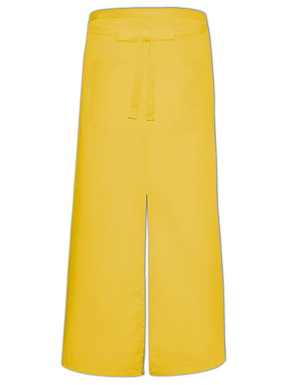 Link Kitchen Wear Bistro Apron With Split And Front Pocket Yellow