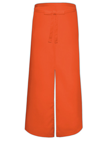Link Kitchen Wear Bistro Apron With Split Orange