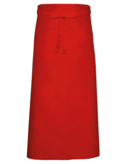 Link Kitchen Wear Bistro Apron With Front Pocket Red