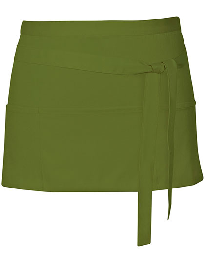 Link Kitchen Wear Cocktail Apron Olive (ca. Pantone 378)