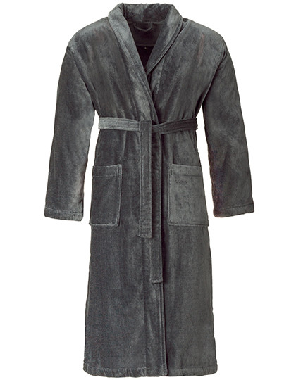 Vossen Velours Bademantel Feeling / Schalkragen Flanell