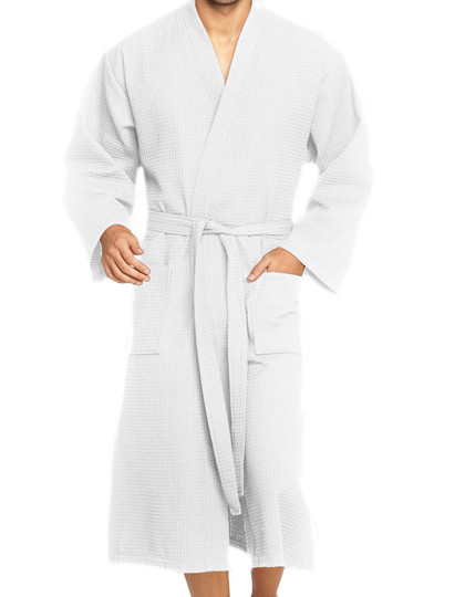 Vossen Piqué Bademantel Wellington White