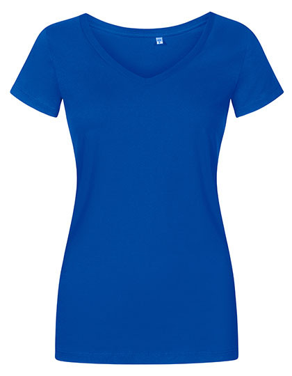X.O by Promodoro Women´s V-Neck T-Shirt Azur Blue