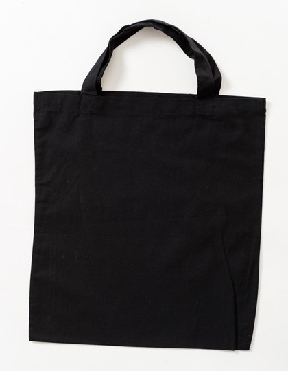 Printwear Cotton Bag Colored Short Handles Black