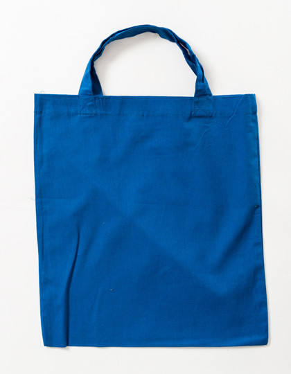 Printwear Cotton Bag Colored Short Handles Blue (ca. Pantone 2935U-HKS 43-44)