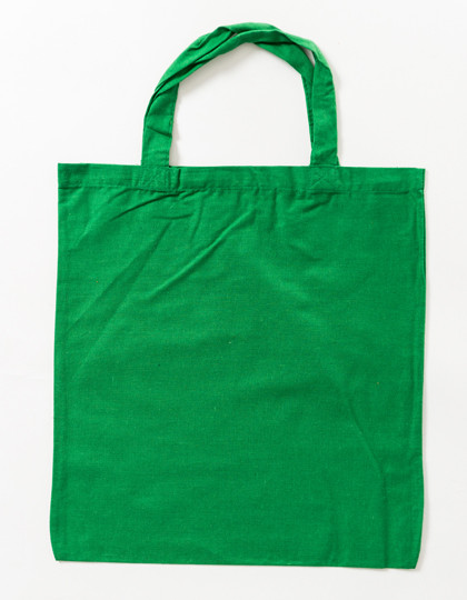 Printwear Cotton Bag Colored Short Handles Dark Green (ca. Pantone 347U-HKS 57)
