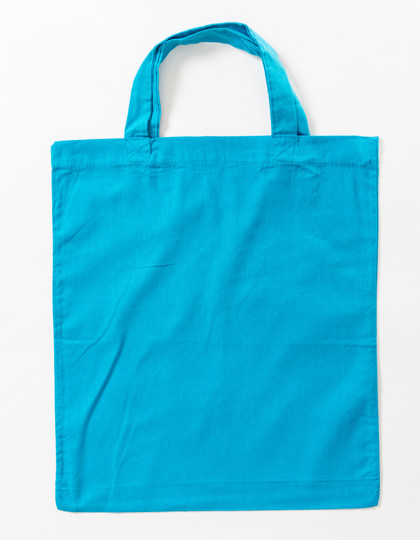 Printwear Cotton Bag Colored Short Handles Light Blue (ca. Pantone 306U-HKS 47)