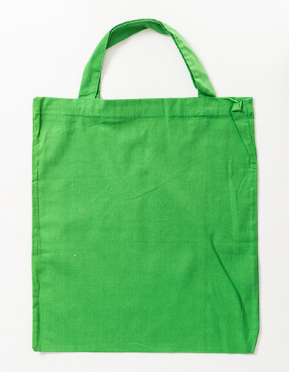 Printwear Cotton Bag Colored Short Handles Light Green (ca. Pantone 355U-HKS 64)