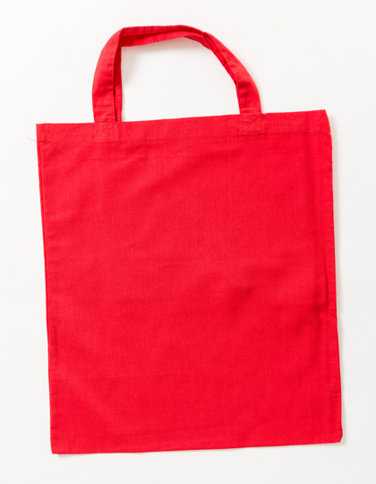 Printwear Cotton Bag Colored Short Handles Red (ca. Pantone 032U-HKS 13-14)
