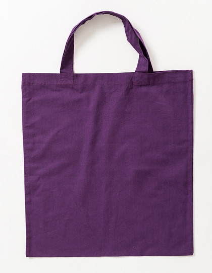 Printwear Cotton Bag Colored Short Handles Violet (ca. Pantone 2603U-HKS 37)
