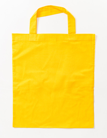 Printwear Cotton Bag Colored Short Handles Yellow (ca. Pantone 115U-HKS 04)