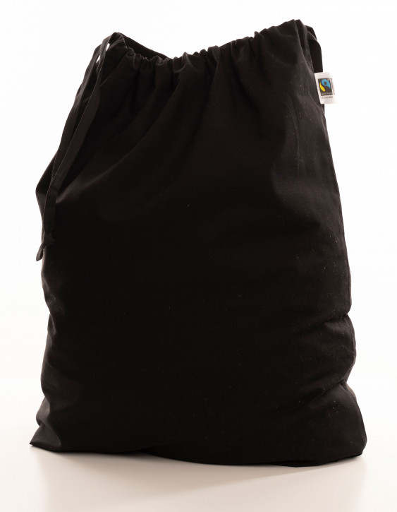 Printwear Small Fairtrade Cotton Stuff Bag Black