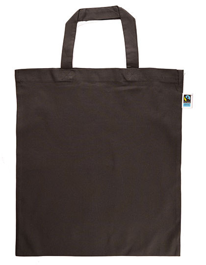 Printwear Fairtrade Cotton Bag Short Handles Graphite Grey (ca. Pantone 447C)