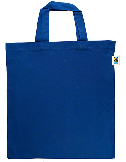 Printwear Fairtrade Cotton Bag Short Handles Royal (ca. Pantone 287C)