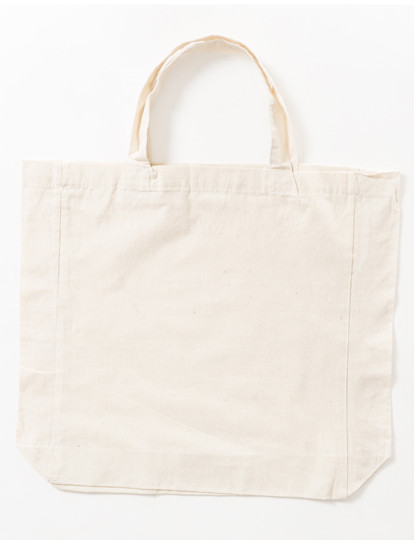 Printwear Cotton Bag Side Fold Short Handles Natural