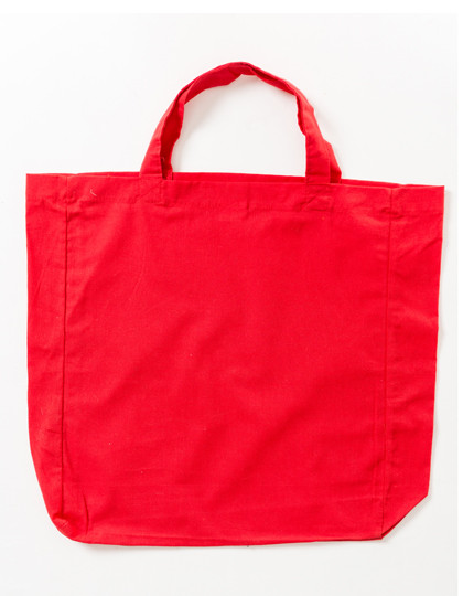 Printwear Cotton Bag Side Fold Short Handles Red (ca. Pantone 032U-HKS 13-14)