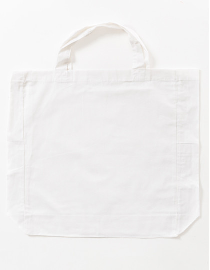 Printwear Cotton Bag Side Fold Short Handles White