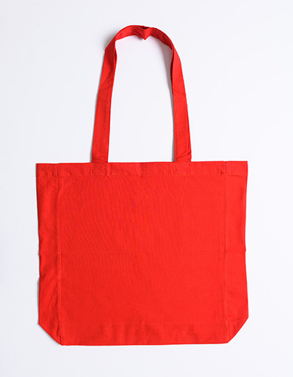 Printwear Cotton Bag Side Fold Long Handles Red (ca. Pantone 032U-HKS 13-14)