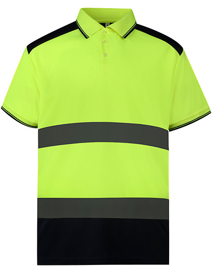YOKO Hi-Vis Two-Tone Polo Hi-Vis Yellow
