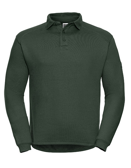 Russell Heavy Duty Workwear Collar Sweatshirt Bottle Green