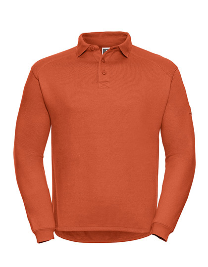 Russell Heavy Duty Workwear Collar Sweatshirt Orange
