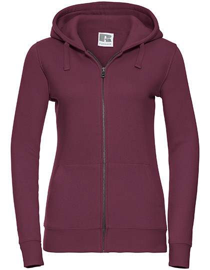 Russell Ladies´ Authentic Zipped Hood Jacket Burgundy