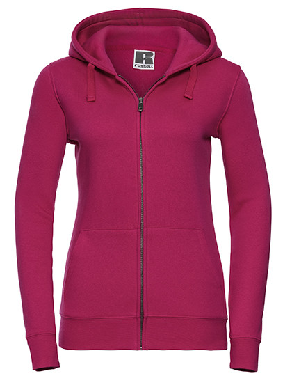 Russell Ladies´ Authentic Zipped Hood Jacket Fuchsia