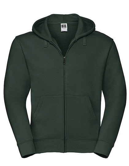 Russell Adults' Authentic Zipped Hood Jacket Bottle Green