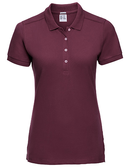 Russell Ladies´ Fitted Stretch Polo Burgundy