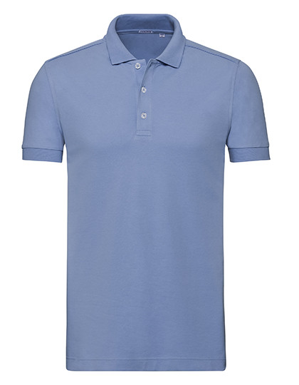 Russell Men´s Fitted Stretch Polo Sky
