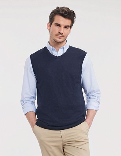 Russell Collection V-Neck Sleeveless Knitted Pullover